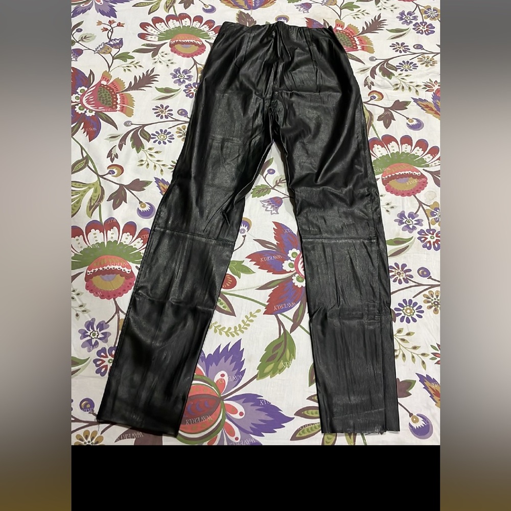 H&M faux leather black jegging skin fit waist 26 - Picture 2 of 6
